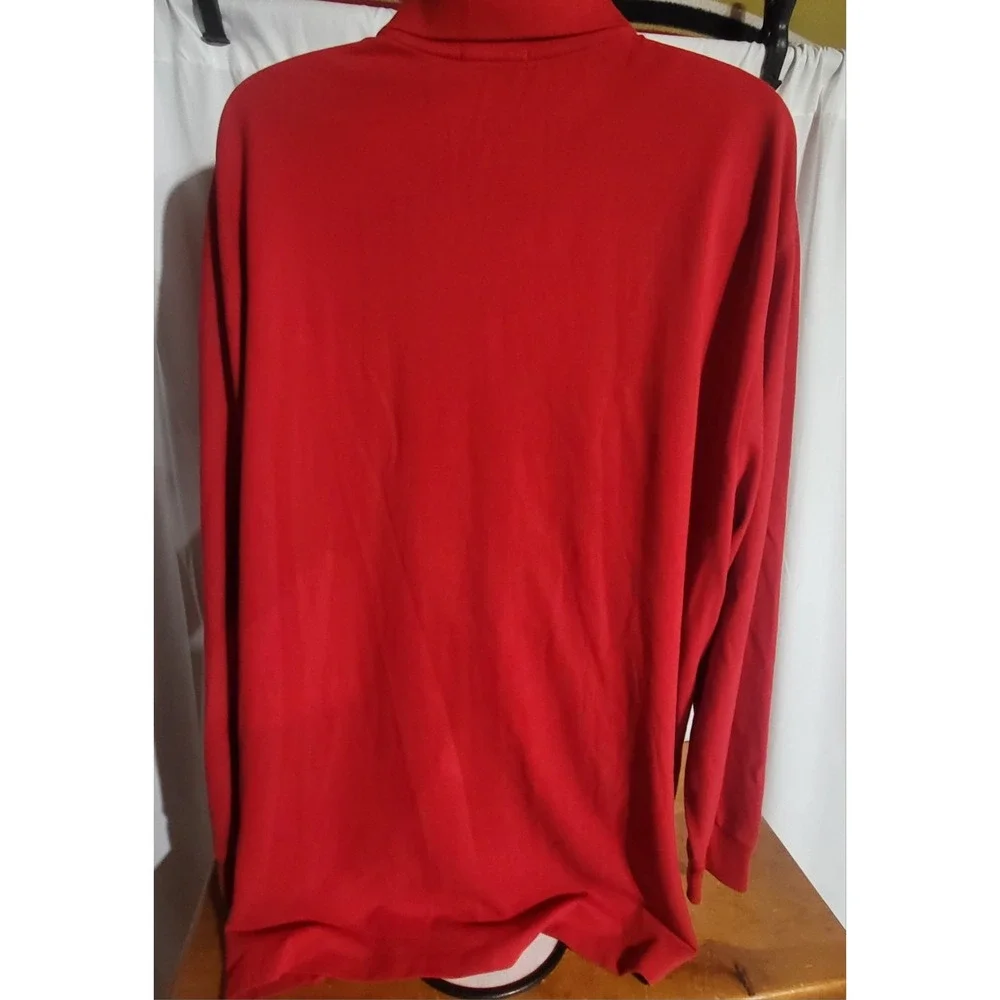 Mens Polo Ralph Lauren Polo Shirt 3XB Big Tall Red Long Sleeve Cotton Pony Logo